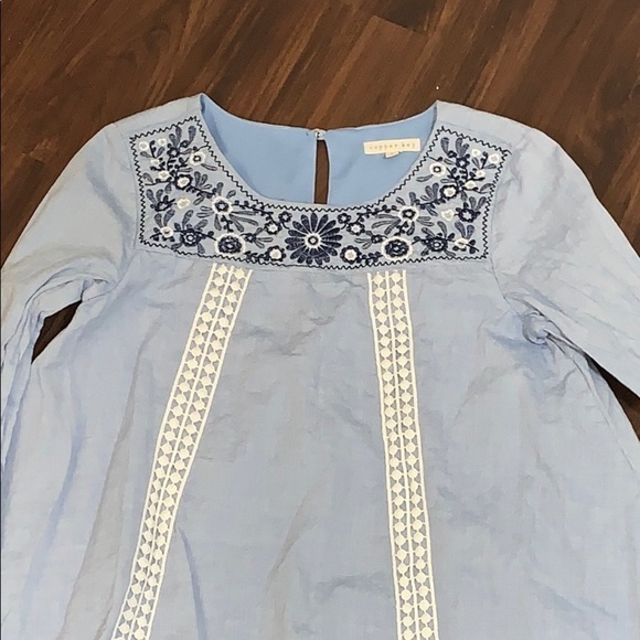 Copper Key Bell sleeve Chambray dress - Picture 3 of 4